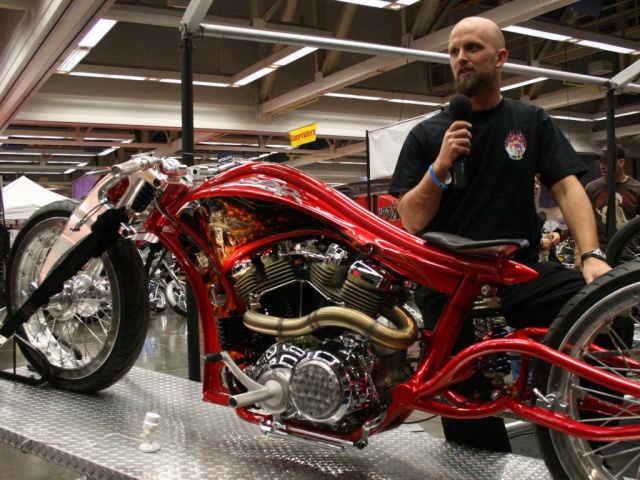 Jaxon Fyffe and his Speedliner at the 2008 Easyriders V-Twin Show in Sacramento